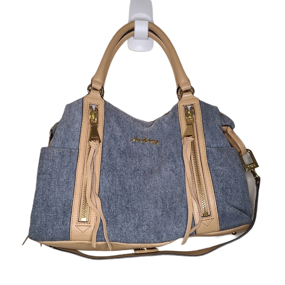 Aimee Kestenberg Jaylin Denim Leather Satchel